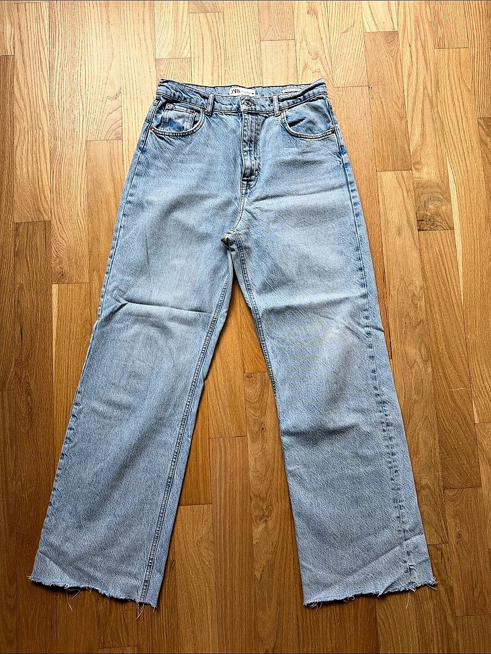 Zara The 90's Full Length Jeans Blue US 10